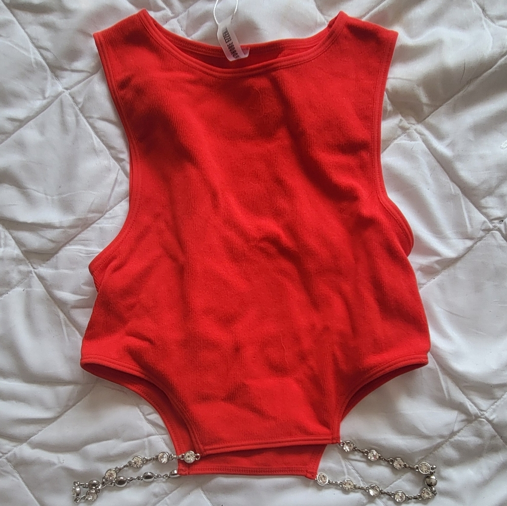 Red crop top